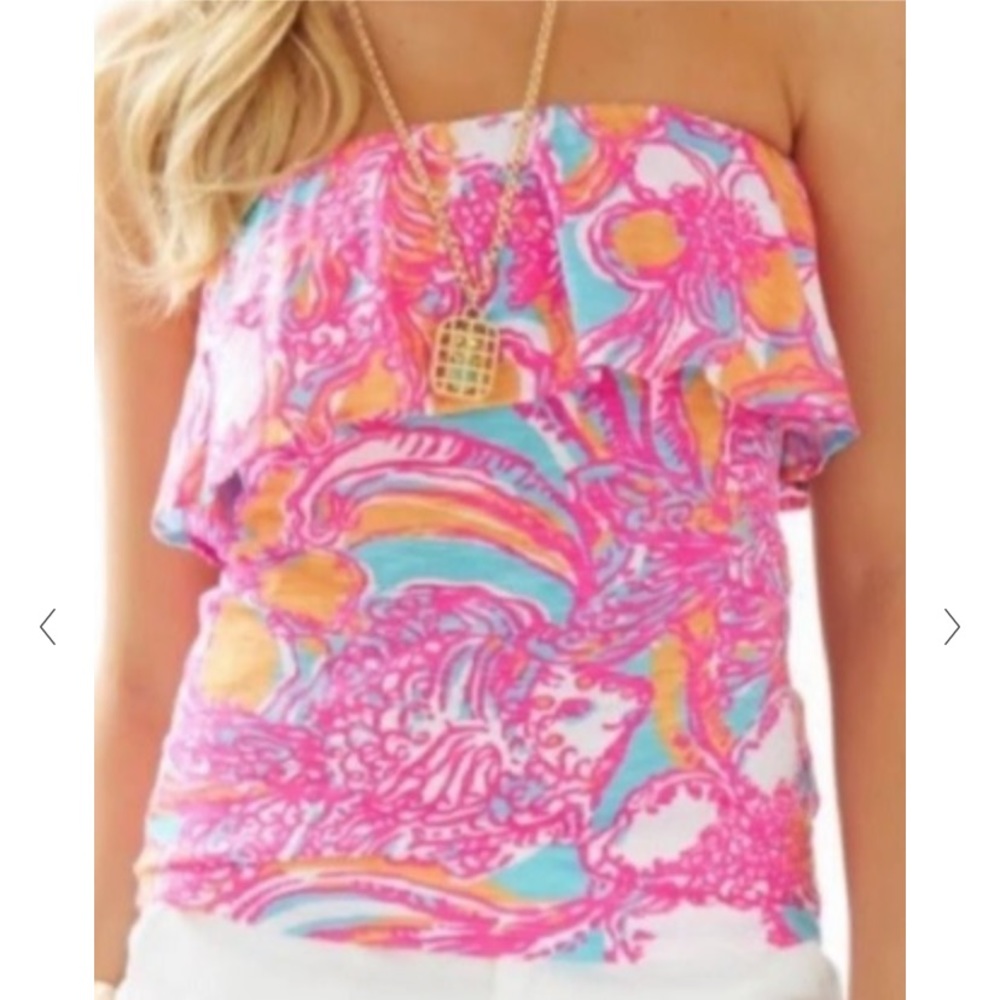 Lily Pulitzer strapless top